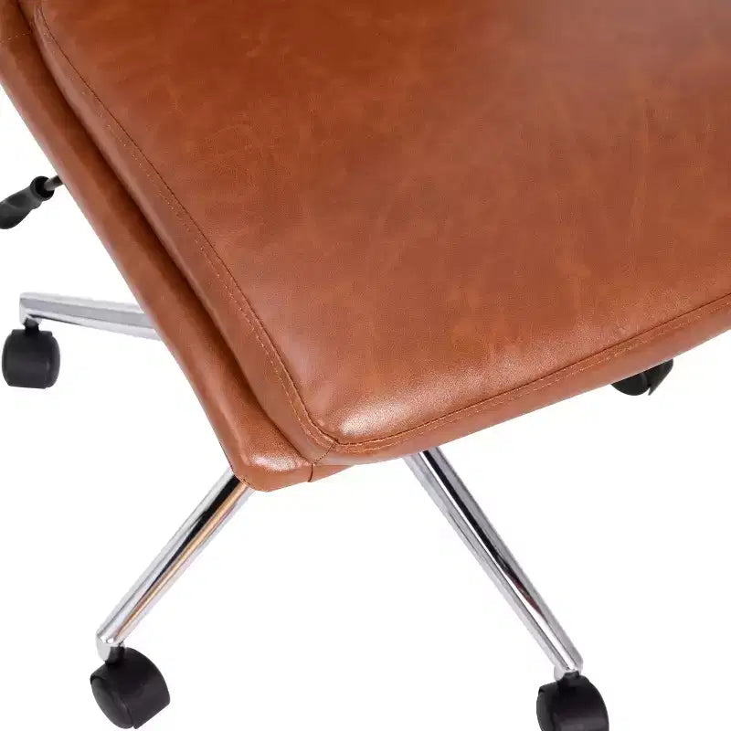 Sedia da ufficio senza braccioli Flash Furniture Madigan Mid-Back con tappezzeria e base in metallo regolabile, girevole
