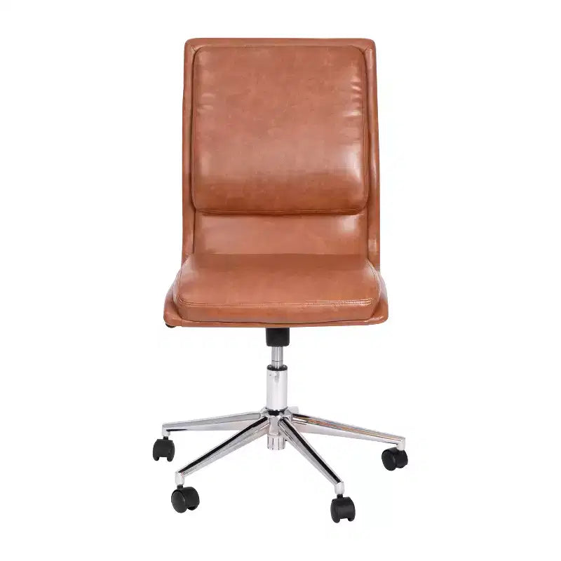 Sedia da ufficio senza braccioli Flash Furniture Madigan Mid-Back con tappezzeria e base in metallo regolabile, girevole