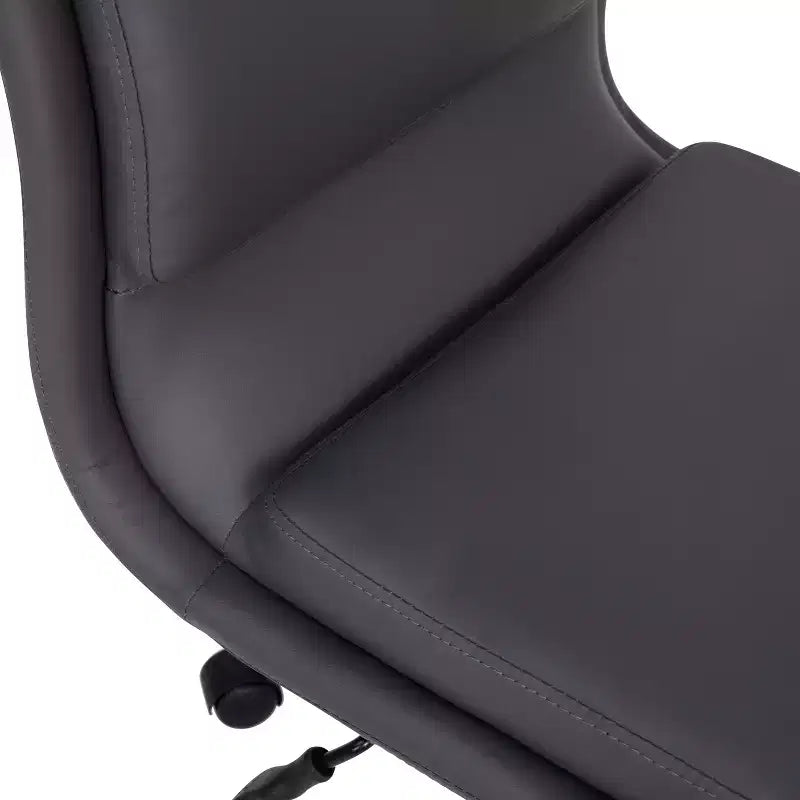 Sedia da ufficio senza braccioli Flash Furniture Madigan Mid-Back con tappezzeria e base in metallo regolabile, girevole