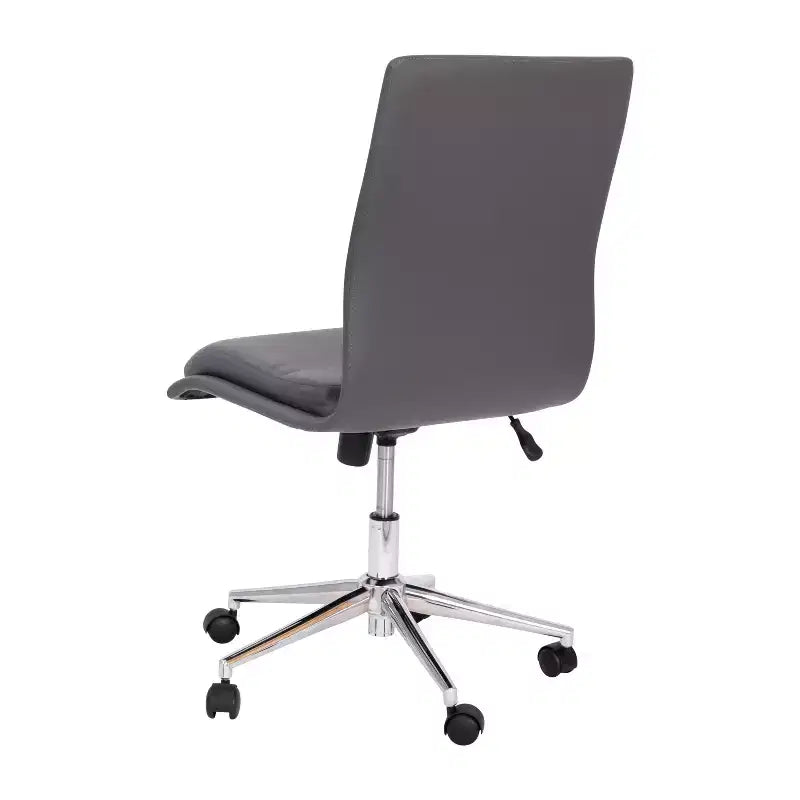 Sedia da ufficio senza braccioli Flash Furniture Madigan Mid-Back con tappezzeria e base in metallo regolabile, girevole