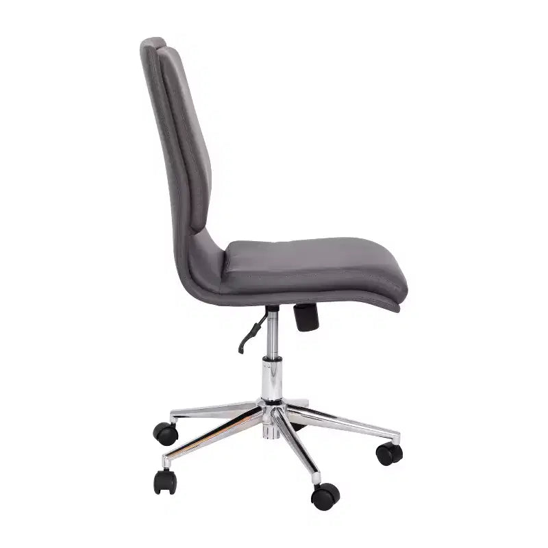 Sedia da ufficio senza braccioli Flash Furniture Madigan Mid-Back con tappezzeria e base in metallo regolabile, girevole