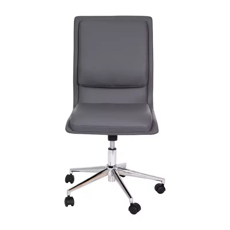 Sedia da ufficio senza braccioli Flash Furniture Madigan Mid-Back con tappezzeria e base in metallo regolabile, girevole