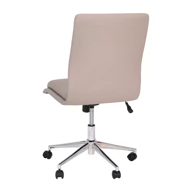 Sedia da ufficio senza braccioli Flash Furniture Madigan Mid-Back con tappezzeria e base in metallo regolabile, girevole