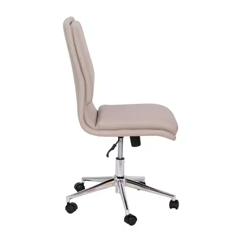 Sedia da ufficio senza braccioli Flash Furniture Madigan Mid-Back con tappezzeria e base in metallo regolabile, girevole