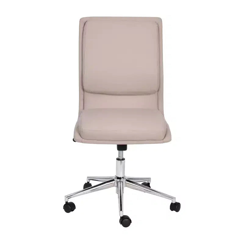 Sedia da ufficio senza braccioli Flash Furniture Madigan Mid-Back con tappezzeria e base in metallo regolabile, girevole