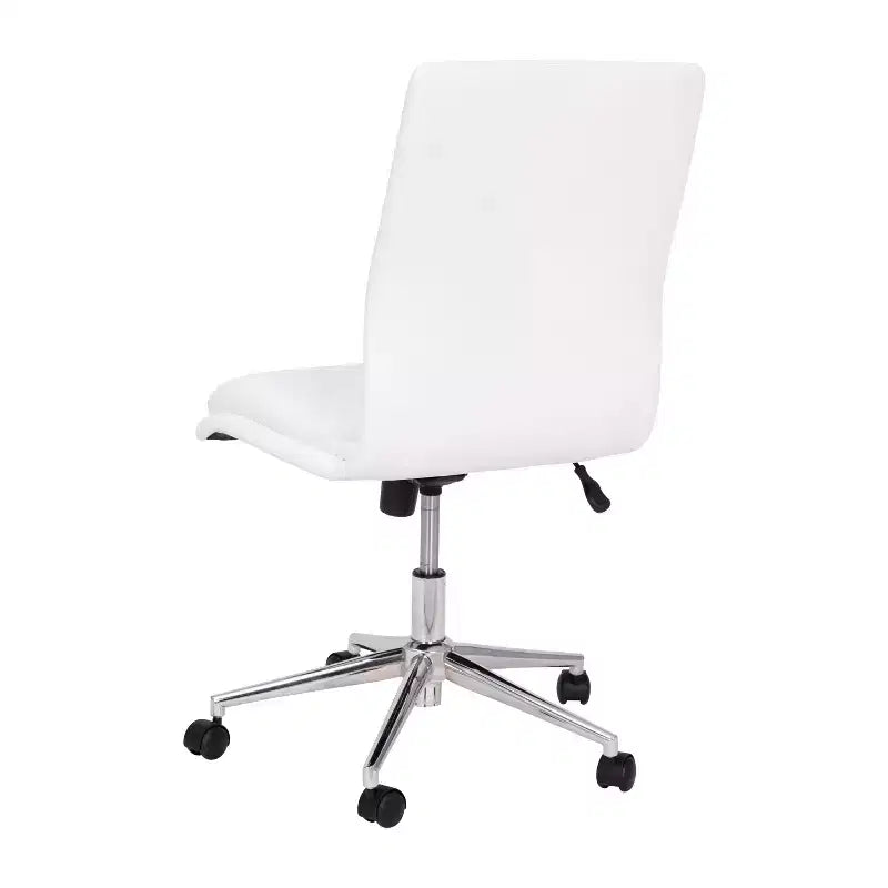 Sedia da ufficio senza braccioli Flash Furniture Madigan Mid-Back con tappezzeria e base in metallo regolabile, girevole