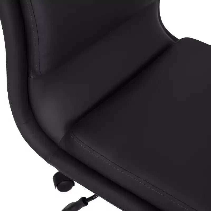 Sedia da ufficio senza braccioli Flash Furniture Madigan Mid-Back con tappezzeria e base in metallo regolabile, girevole