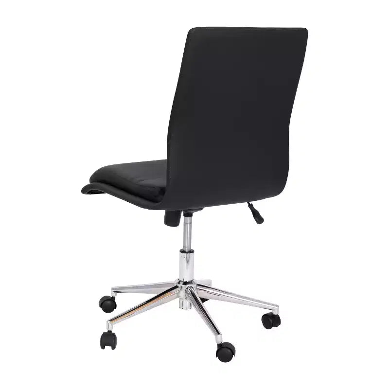 Sedia da ufficio senza braccioli Flash Furniture Madigan Mid-Back con tappezzeria e base in metallo regolabile, girevole