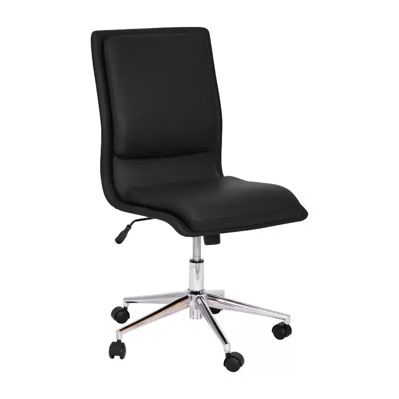 Sedia da ufficio senza braccioli Flash Furniture Madigan Mid-Back con tappezzeria e base in metallo regolabile, girevole