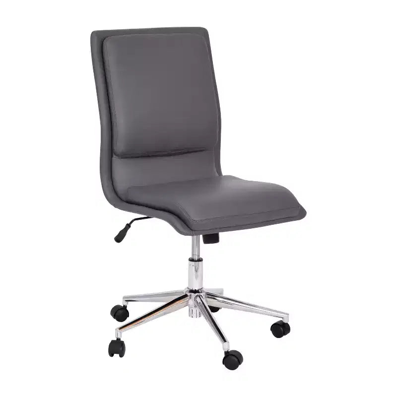 Sedia da ufficio senza braccioli Flash Furniture Madigan Mid-Back con tappezzeria e base in metallo regolabile, girevole