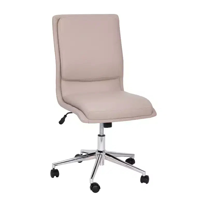 Sedia da ufficio senza braccioli Flash Furniture Madigan Mid-Back con tappezzeria e base in metallo regolabile, girevole