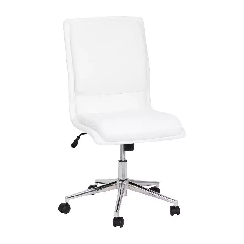 Sedia da ufficio senza braccioli Flash Furniture Madigan Mid-Back con tappezzeria e base in metallo regolabile, girevole