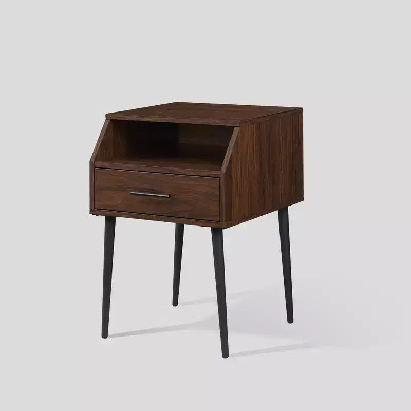Tavolino moderno angolare a 1 cassetto - Saracina Home