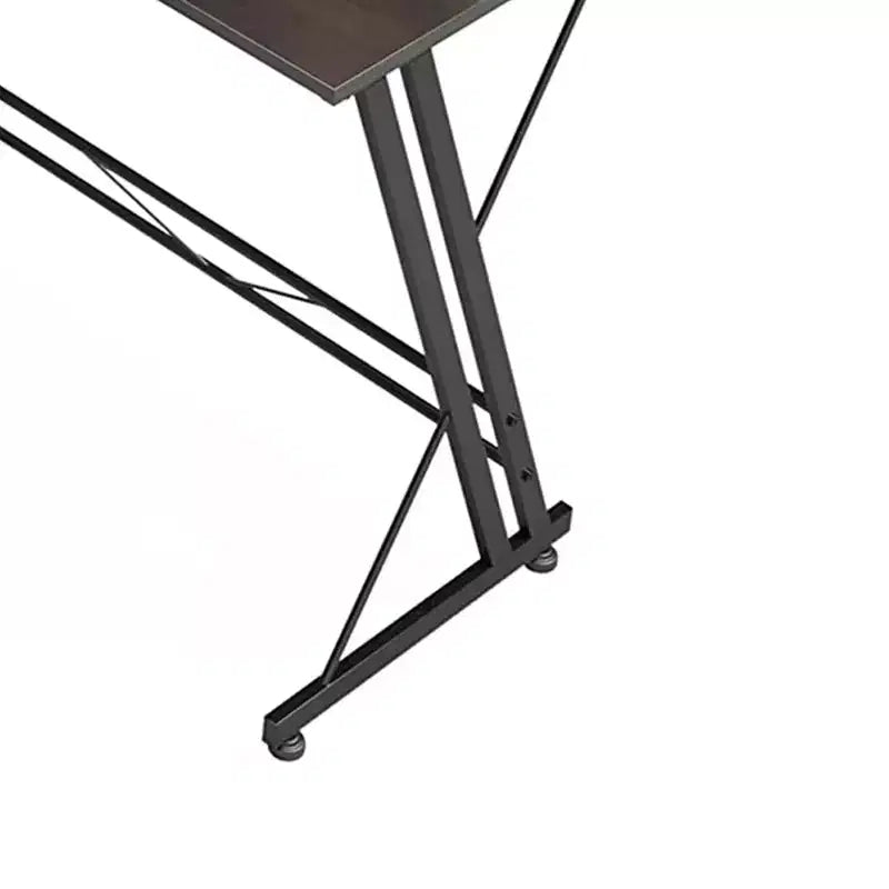 Scrivania angolare a L Somdot per computer da casa o ufficio, per schermi multipli e monitor, con supporto rimovibile, facile montaggio, noce nero