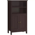 Yaheetech Bathroom Floor Cabinet with Double Door and Adjustable Shelves