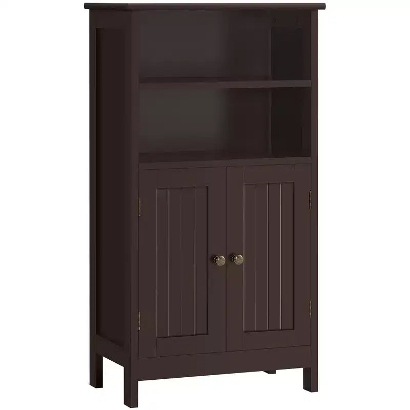 Yaheetech Bathroom Floor Cabinet with Double Door and Adjustable Shelves