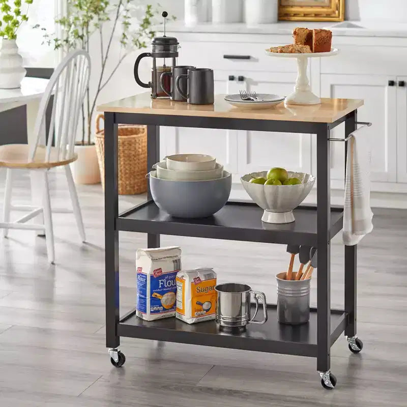 Carrello da Cucina a 2 Ripiani Mylah - Buylateral