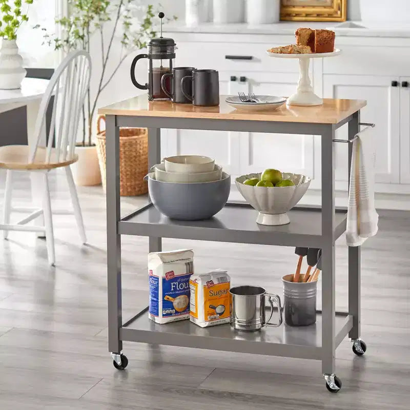 Carrello da Cucina a 2 Ripiani Mylah - Buylateral