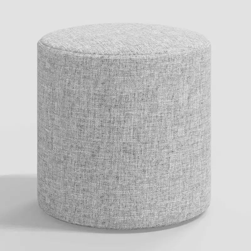 Pouf rotondo Thalia in lino testurizzato - Threshold