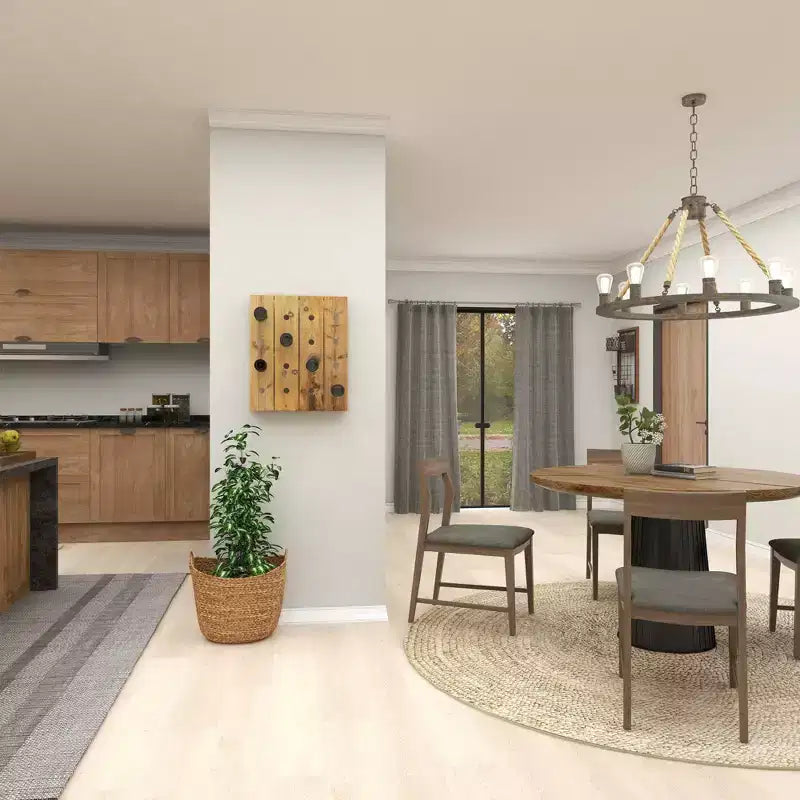 Portabottiglie da Parete Rustico in Legno Marrone - Olivia & May