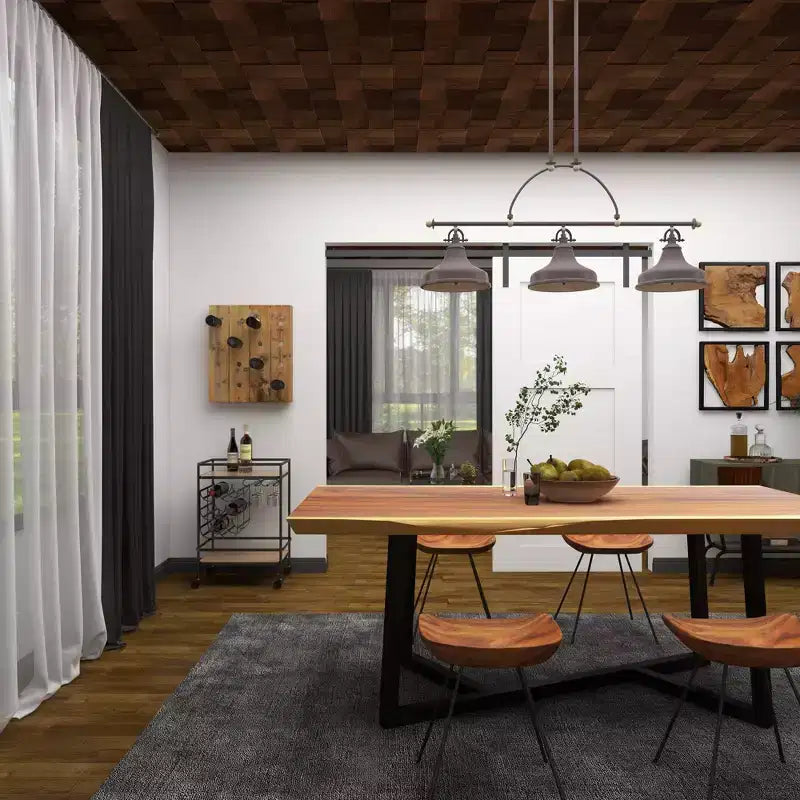 Portabottiglie da Parete Rustico in Legno Marrone - Olivia & May
