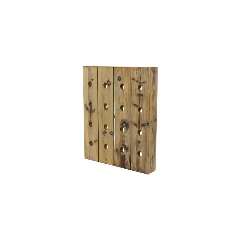 Portabottiglie da Parete Rustico in Legno Marrone - Olivia & May