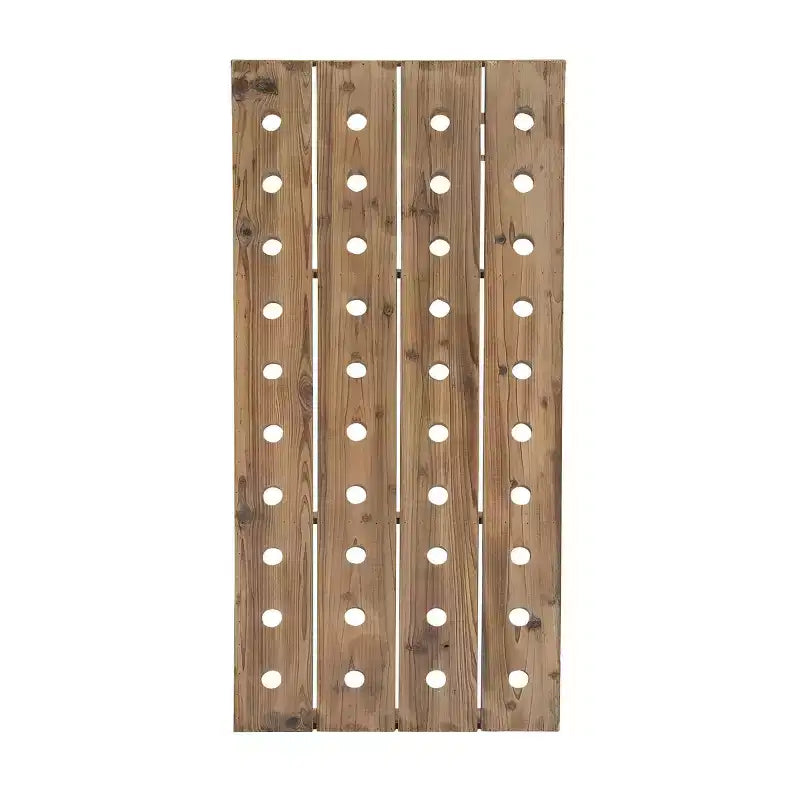 Portabottiglie da Parete Rustico in Legno Marrone - Olivia & May