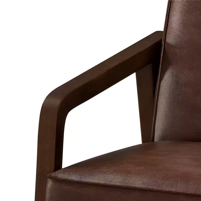 Yaheetech Poltrona Moderna in Ecopelle Imbottita per Soggiorno