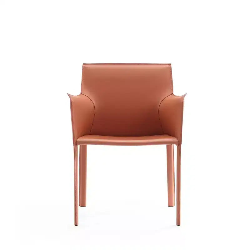 Poltrona Paris in pelle color cuoio - Manhattan Comfort