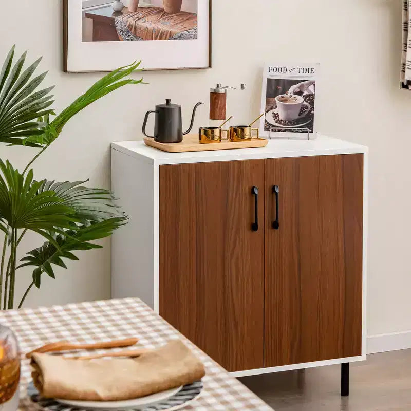 Mobile credenza buffet a 2 ante Costway con armadietto da cucina con ripiano regolabile