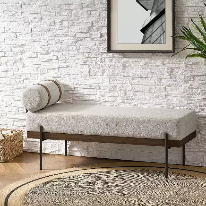 Panca da Ingresso Higinio con Cuscino Removibile| ART OF LIVING DESIGNS