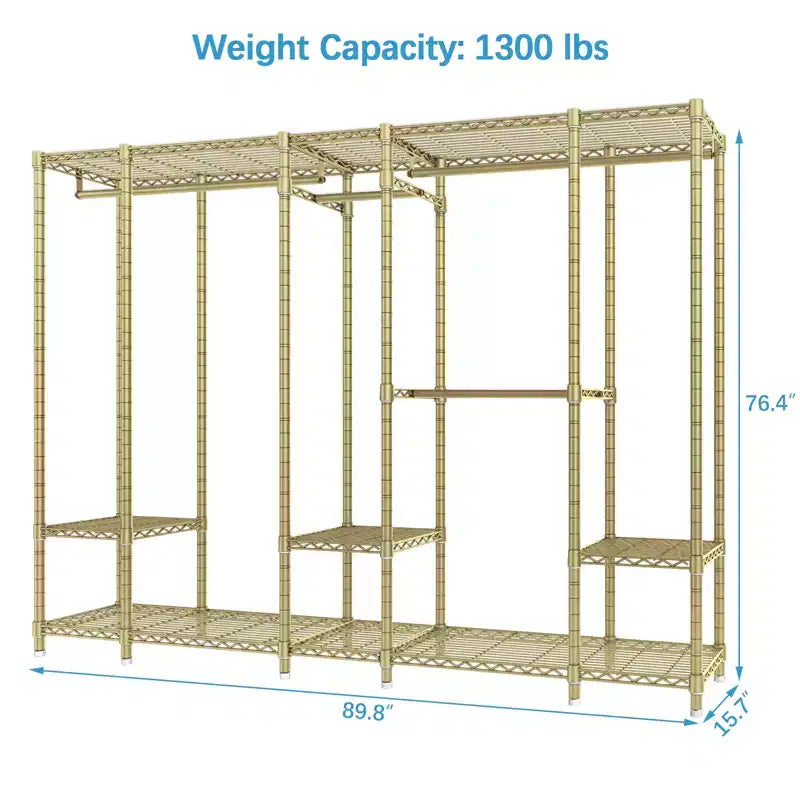 VIPEK V50 Armadio Portatile Extra Grande Guardaroba Appendiabiti Robusto, Capacità Massima 590kg