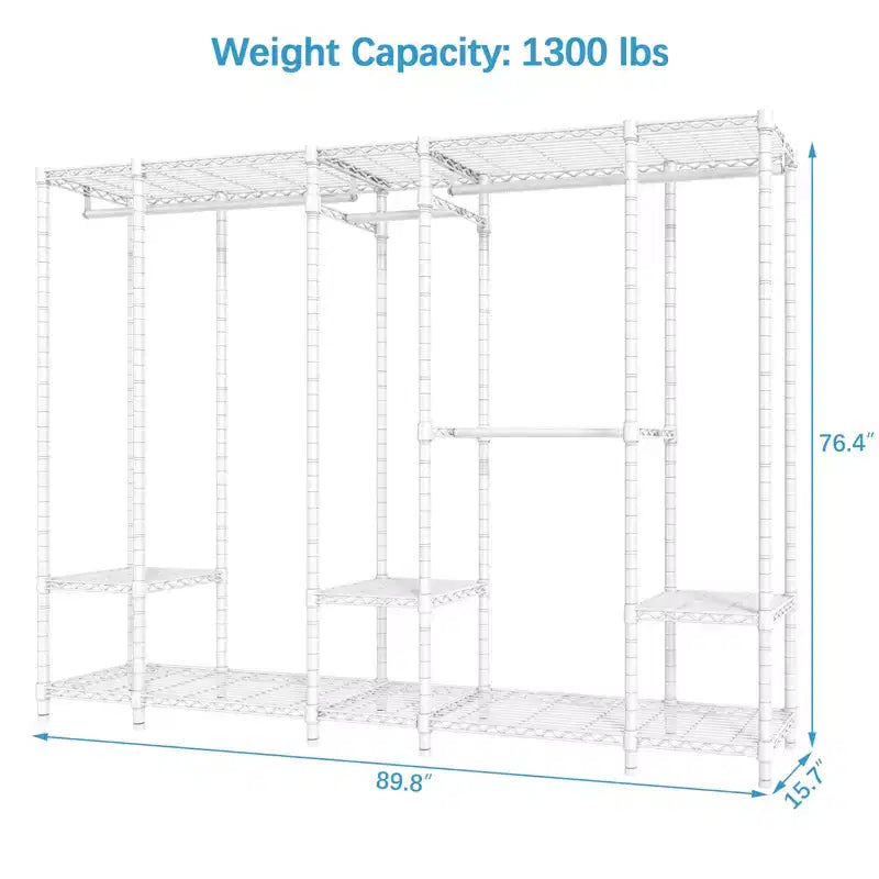 VIPEK V50 Armadio Portatile Extra Grande Guardaroba Appendiabiti Robusto, Capacità Massima 590kg