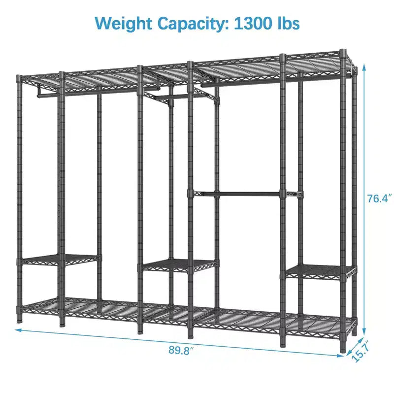 VIPEK V50 Armadio Portatile Extra Grande Guardaroba Appendiabiti Robusto, Capacità Massima 590kg