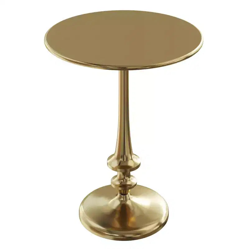 Tavolino - Tavolino con Base in Ferro e Finitura Ottone Anticato per Divano, Divanetto, Ingresso o Letto - Mobile Soggiorno Vintage di Lavish Home