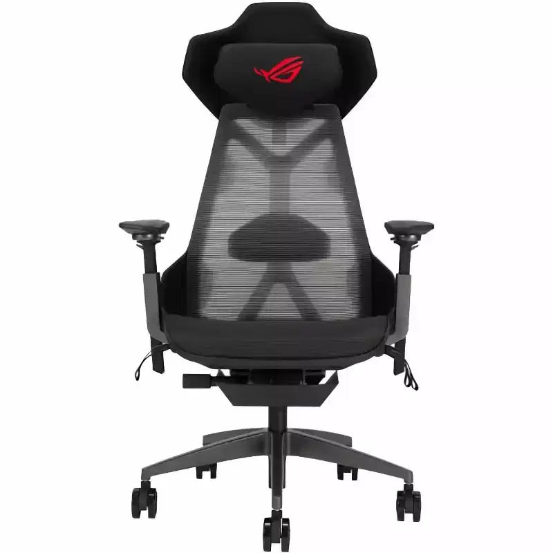 ASUS ROG Destrier Ergo Gaming Chair, Futuristic Cyborg Aesthetic, Versatile Seat Adjustments, Mobile Gaming Arm Support Mode, Acoustic Panel