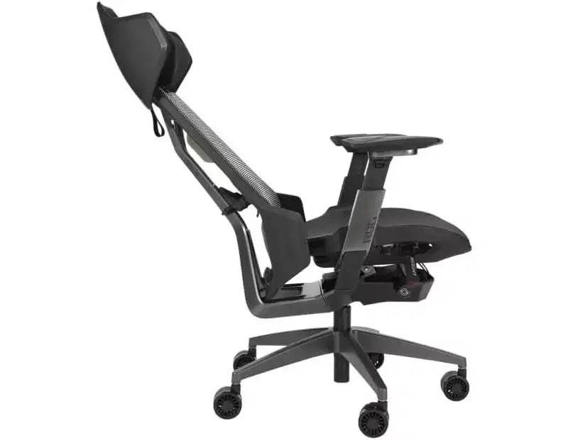 ASUS ROG Destrier Ergo Sedia da Gaming, Estetica Futuristica da Cyborg, Regolazioni Versatili della Seduta, Modalità di Supporto del Braccio per il Gaming Mobile, Pannello Acustico