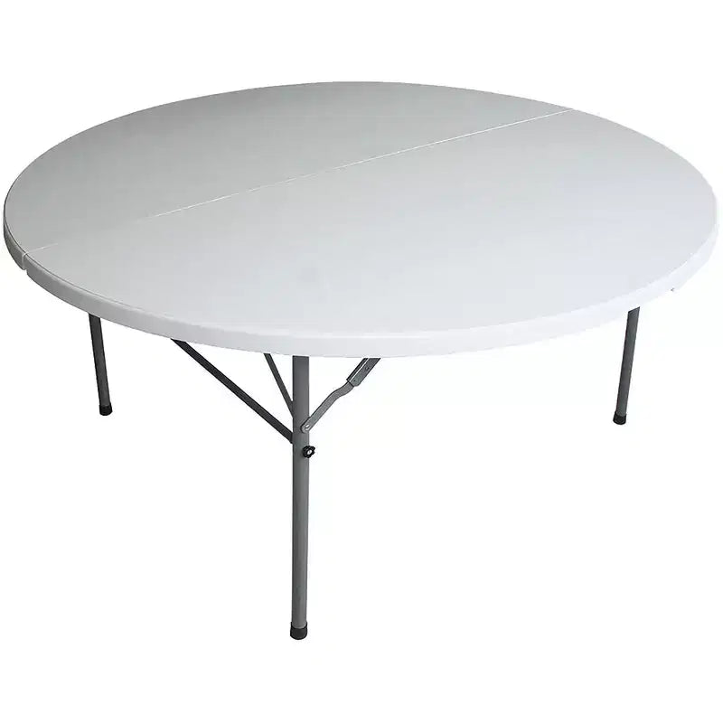 Plastic Development Group Round Folding Multipurpose Banquet Table with Secure Base for Indoor and Outdoor Events