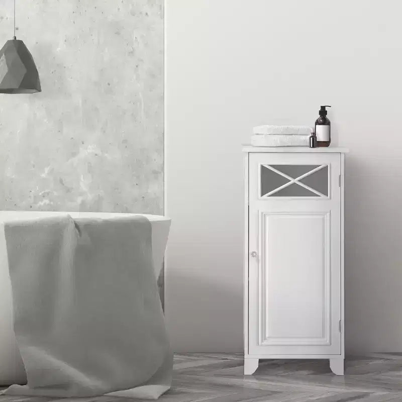 Mobile da bagno stretto da terra indipendente Teamson Home Dawson, bianco
