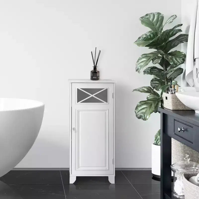 Mobile da bagno stretto da terra indipendente Teamson Home Dawson, bianco