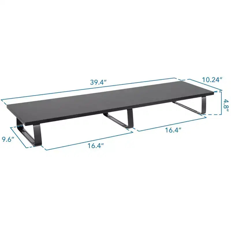 Supporto per monitor da scrivania Mount-It! extra lungo, organizer da scrivania per doppi schermi di computer, laptop, desktop, TV, 99 cm di larghezza extra, capacità di 20 kg.