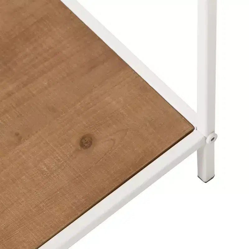 Tavolino da tè quadrato Anthea in MDF di Kate and Laurel, 12x12x26, marrone rustico e bianco