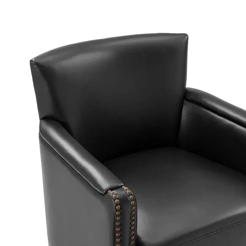 Gabino 29 Set di 2 poltrone girevoli in vera pelle | ART OF LIVING DESIGNS