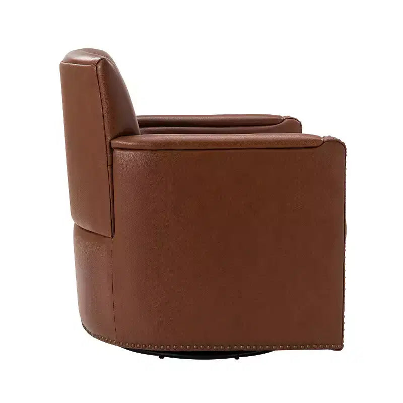 Gabino 29 Set di 2 poltrone girevoli in vera pelle | ART OF LIVING DESIGNS