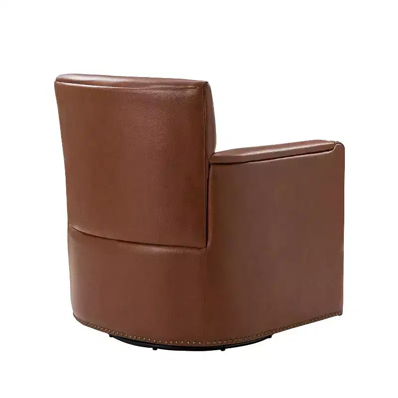 Gabino 29 Set di 2 poltrone girevoli in vera pelle | ART OF LIVING DESIGNS