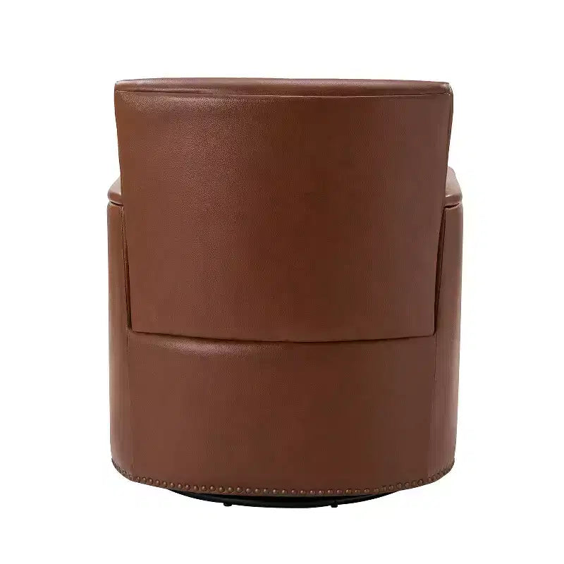 Gabino 29 Set di 2 poltrone girevoli in vera pelle | ART OF LIVING DESIGNS