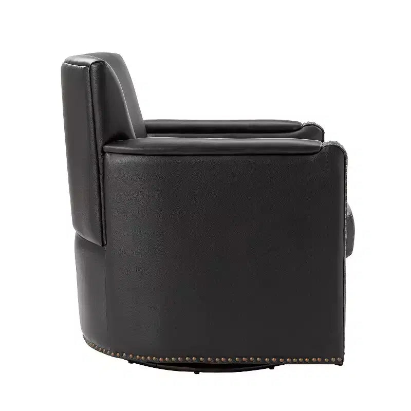Gabino 29 Set di 2 poltrone girevoli in vera pelle | ART OF LIVING DESIGNS