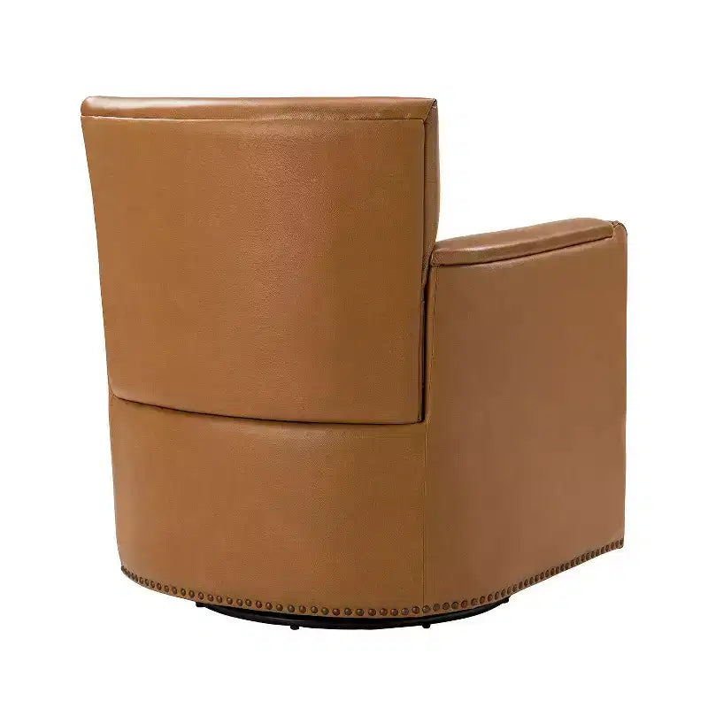 Gabino 29 Set di 2 poltrone girevoli in vera pelle | ART OF LIVING DESIGNS