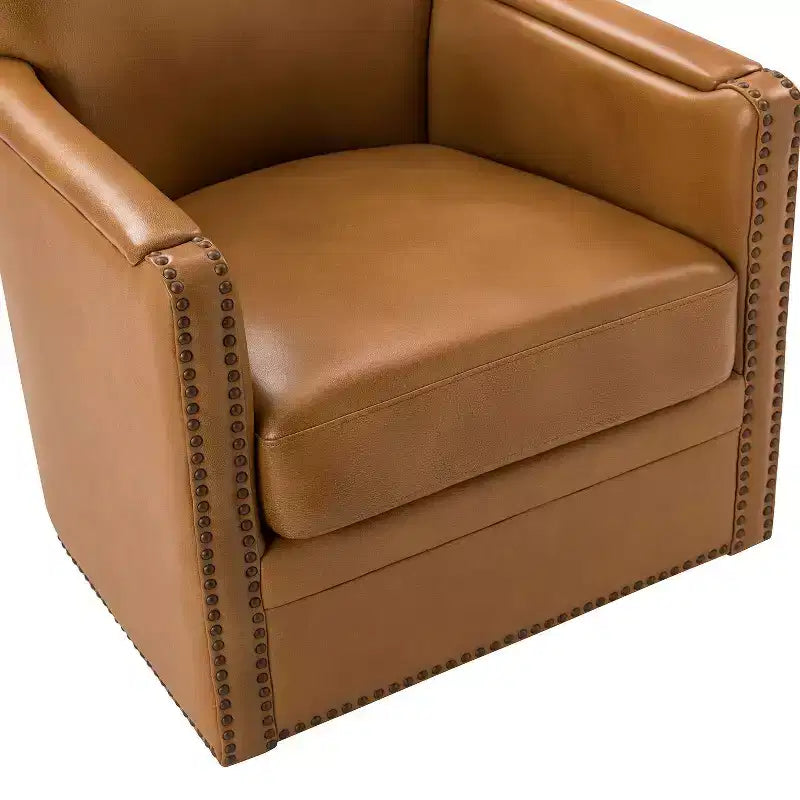 Gabino 29 Set di 2 poltrone girevoli in vera pelle | ART OF LIVING DESIGNS