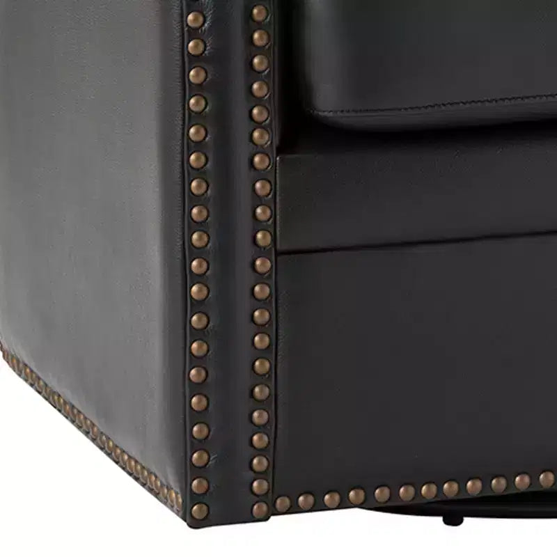 Gabino 29 Set di 2 poltrone girevoli in vera pelle | ART OF LIVING DESIGNS
